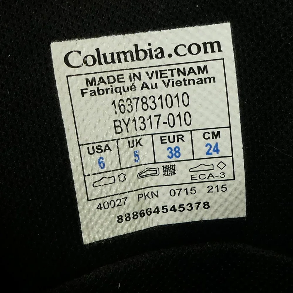 Columbia Bugaboot Waterproof‎ Boots Black Men's 6